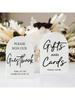 2pcs/set Clear Acrylic Wedding Signs for Ceremony and Reception, 5x7 Inch Modern Wedding Signs, Guest Book Signs, Wedding Cards
