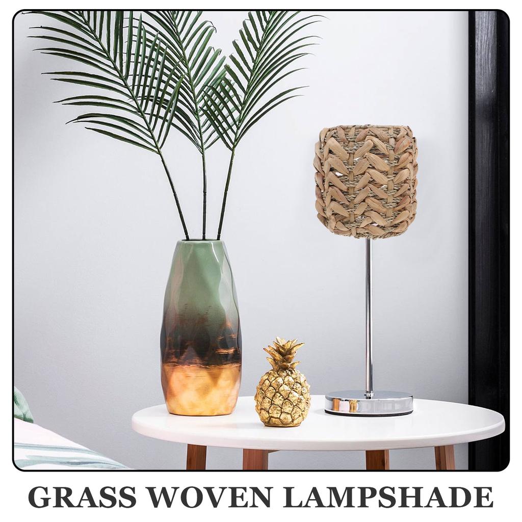 Lightweight Woven Lampshade for Ceiling Light Pendant Lamp Living Room Bedroom Study Rustic Style Decorative Lamp Cover