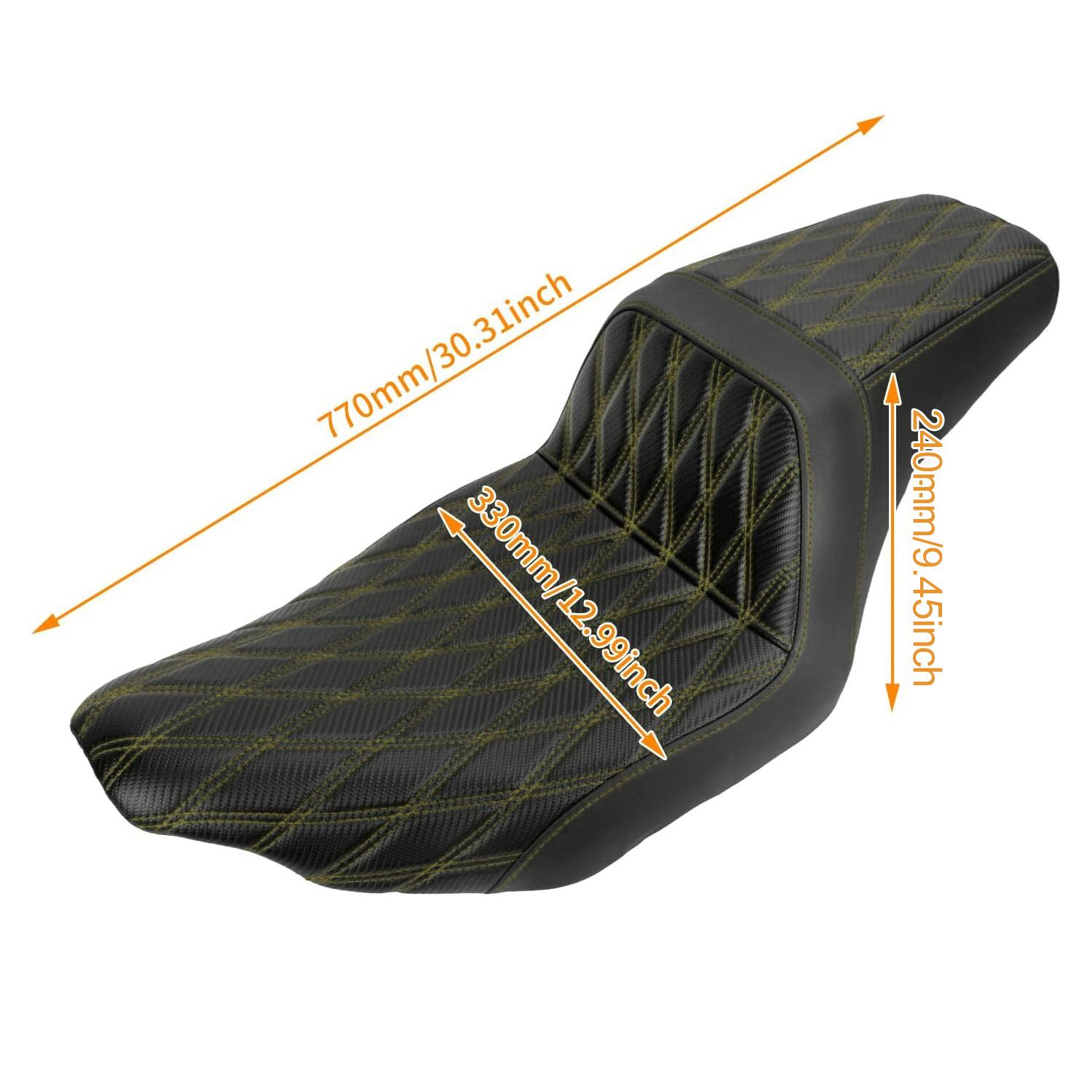 

Stepped Motorcycle Seat Cushion Diamond Pattern Stitching Driver Passenger Seat forHarley CVO Road Glide Street Glide FLHX FLHXU золотой