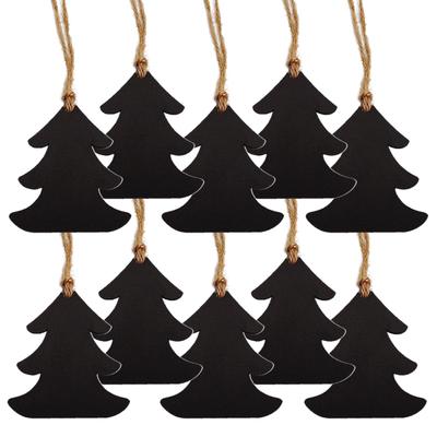 10pcs Wood Angel Shape Embellishment Tag Christmas Tree Hanging Decor