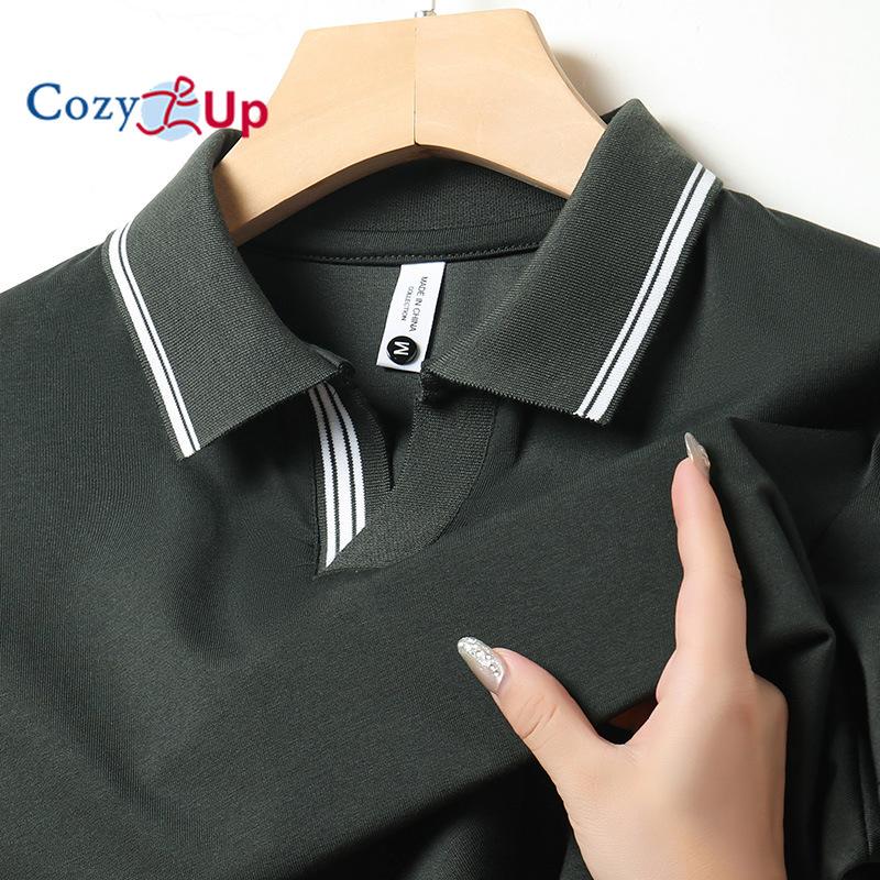 Cozy Up Men's Short Sleeved T-shirt with Scissor Collar, Thin and Fashionable, Simple and Solid Color Half Sleeved Polo Shirt