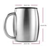 Double Wall Stainless Steel Beer Mug Portable Office Water Mugs Drinkware Coffee Cup  Home