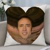 Actor Nicolas Cage Cushion Cover Cushion Covers Natural Linen Breathable Sofa Bedroom Decor Pillowcase