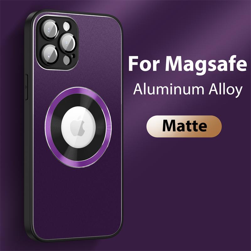 

Магнитный матовый металлический гибридный доспех для чехла Magsafe для Iphone 14 Pro Max Plus 11 12 13 Pro Max, защитный чехол для беспроводного зарядного устройства