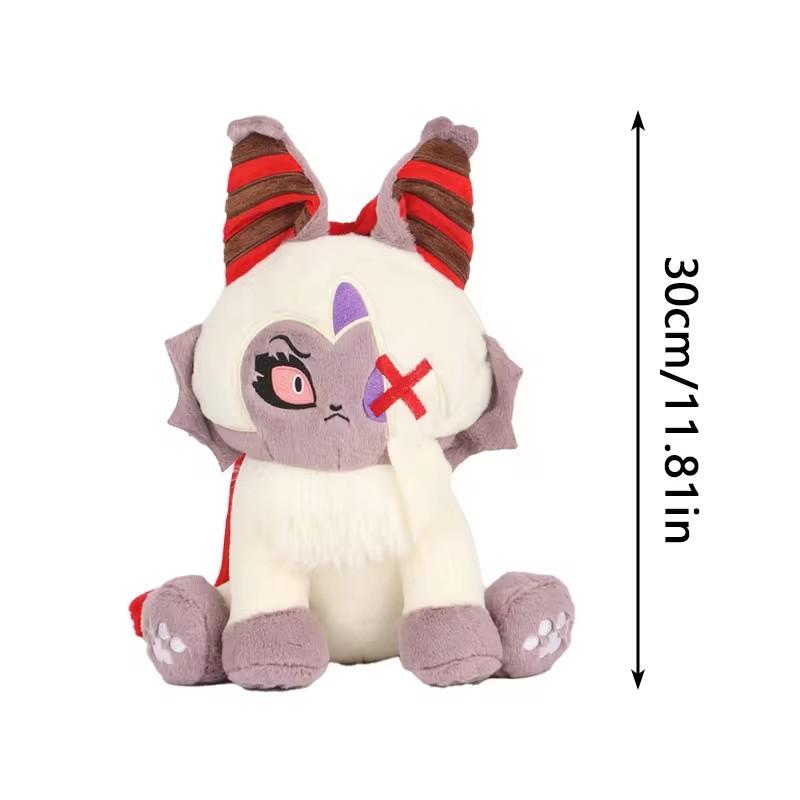 Peluche Chat Chaud Drôle Angel Dust Alastor TV Fans Collection Cadeau Mignon Coton Rembourré Poupée en Peluche Enfants pour Cadeau d'Anniversaire