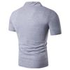 Maglietta Henley Casual Estiva da Uomo con Collo alla Coreana e Scollo a V, Manica Corta, Vestibilità Slim, Stampa, Streetwear Top