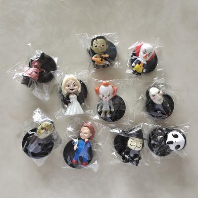 -*10PCS Horror Film&Series Jason Freddy,Clown Action Figure Toys PVC Model Halloween Gift, Vinyl Figurine Doll Gift...