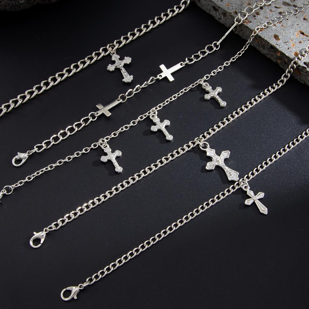 Hip-Hop Personality Layered Exaggerated Style Bracelet Set for Men Fashion Trendy Men's Bracelets and Jewelry