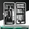 8/19/21Pcs Manicure Pedicure Set Stainless Steel Nail Clipper Cutter Kit Professional Nail File Scissors Ear Pick With Case