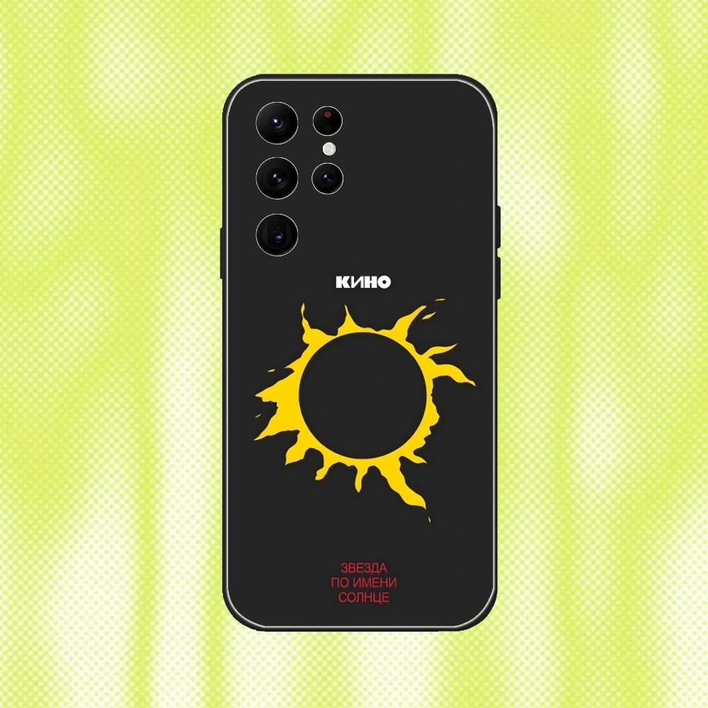 Russia Rock Band Viktor Tsoi Kino Phone Case For Samsung S 25,24,23,22,30,21,10,9,Ultra,Plus,Lite,FE,4,5G Black Soft Case