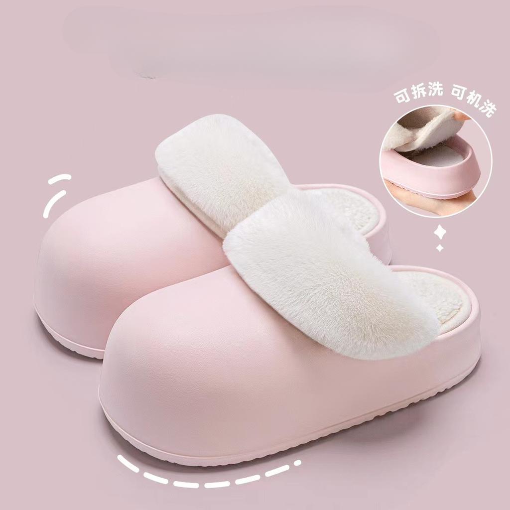 Baumwollpantoffeln mit dicken Sohlen