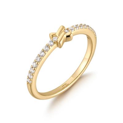 ANIA HAIE Cross Cubic Zirconia 925 Silver Ring R061-01G