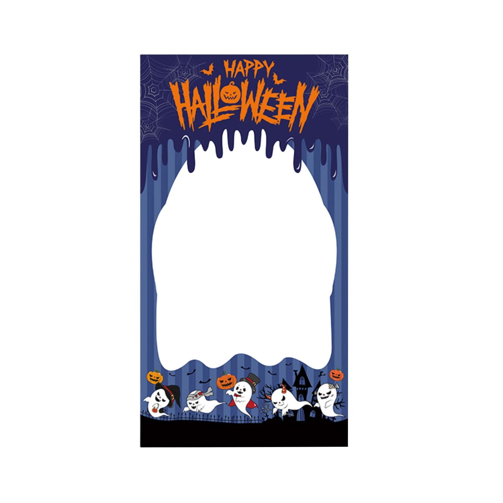 

Хэллоуин Тыква Привидение Лицо Череп Привидение Вечеринка Фото Украшение Баннер Подвеска на дверь Фоновая ткань Дверной проем One Size