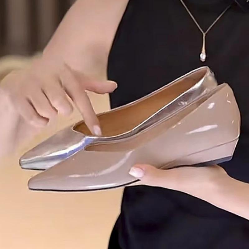 Fashion Pointed Toe Women Flats Shoes Summer Fashion Sandals Elegant Shallow Shoes Dress Lolita Woman Loafers Shoes 2025 Mujer Zapatos