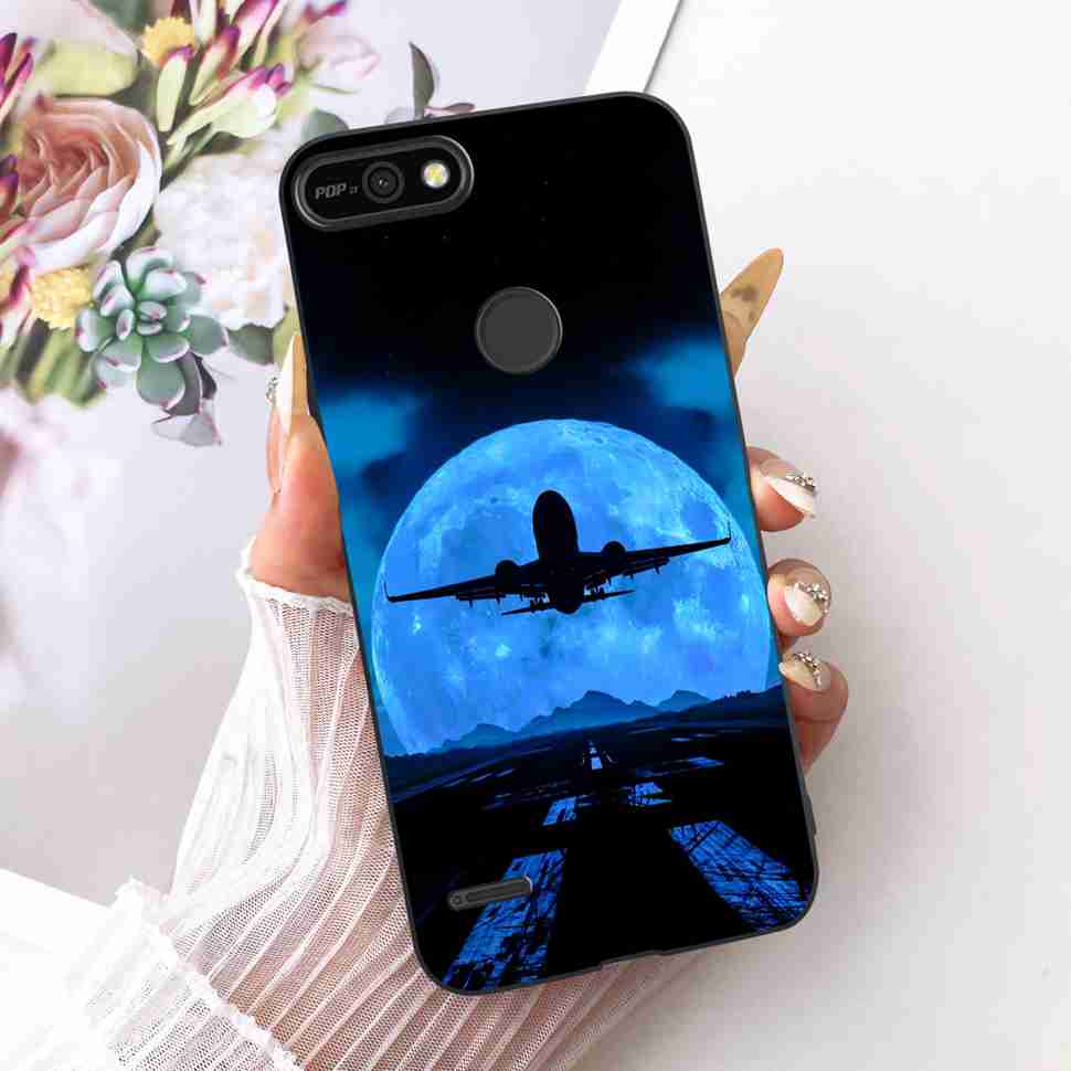 For Tecno Pop 2 F B1c Case Cartoon Lion Butterfly Silicone TPU Black Cover For Tecno Pop 2F POP 2F 5.45" Phone Cases Coque