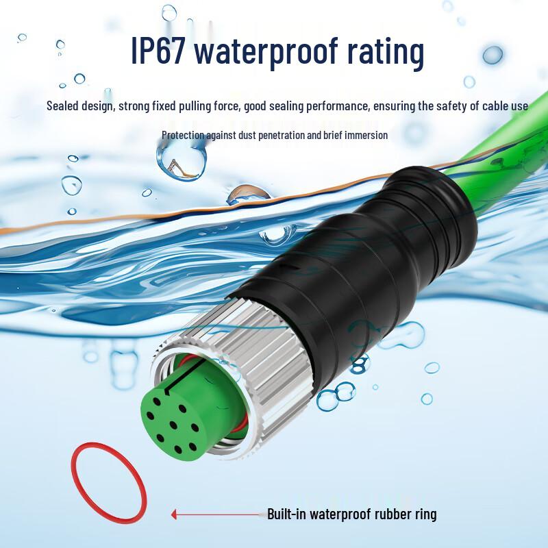 Hengtong Bell M12 to RJ45 High-Flex Industrial Ethernet Cable