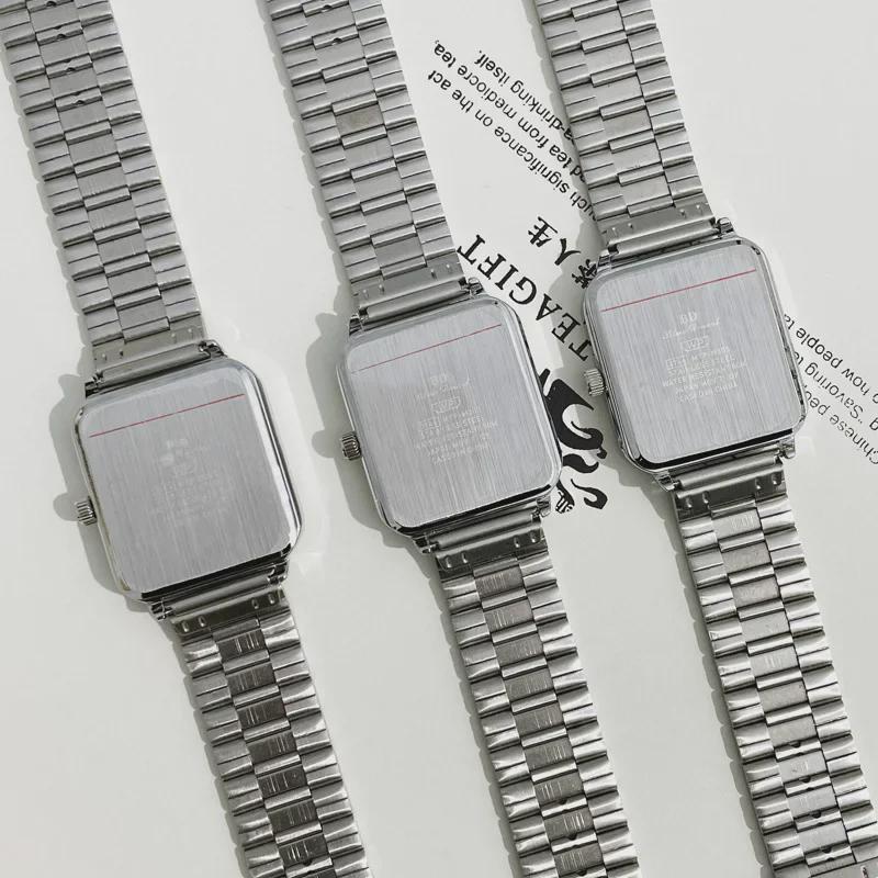 Cassie Moon Phase Quartz Watch: Stainless Steel, Waterproof, Unisex, Square Design