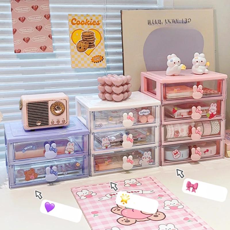 Schreibtisch-Aufbewahrungsbox Organizer Schüler-Schubladenbox Stiftehalter Niedlich Büro Kinder Haarschmuck Schreibwarenregal Organizer Box
