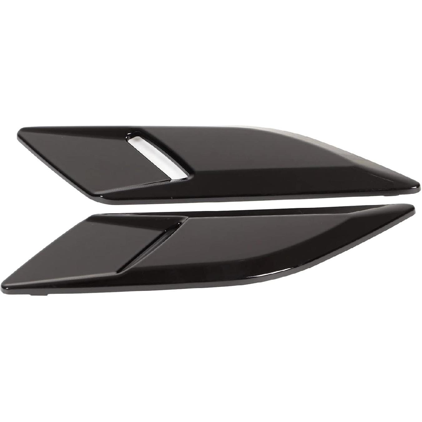 Pair Bonnet Air Outlet Trim Decoration Cover ABS Hood Air Outlet Cover Replacement for Sport L494 2014‑2022 (Glossy Black) Glossy Black