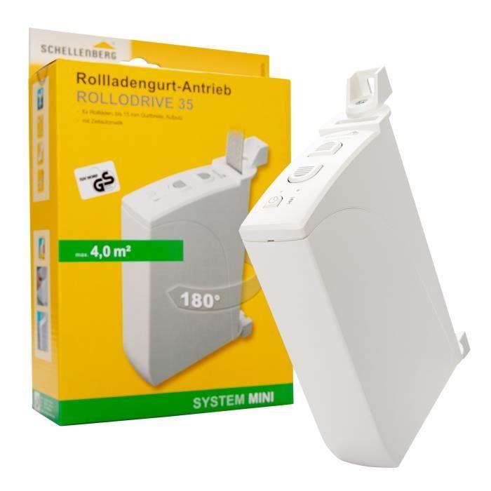 Schellenberg 22637 rollodrive 35 avvolgitore elettrico per cinghia per avvolgibile, forza di trazione 12 kg, fino a 4 m², per sa