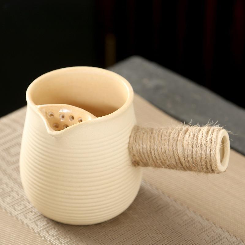 Ceramic Stovetop Safe Teapot Set For Simmering Tea Milk Tea Ceremony Pottery Jar With Tray