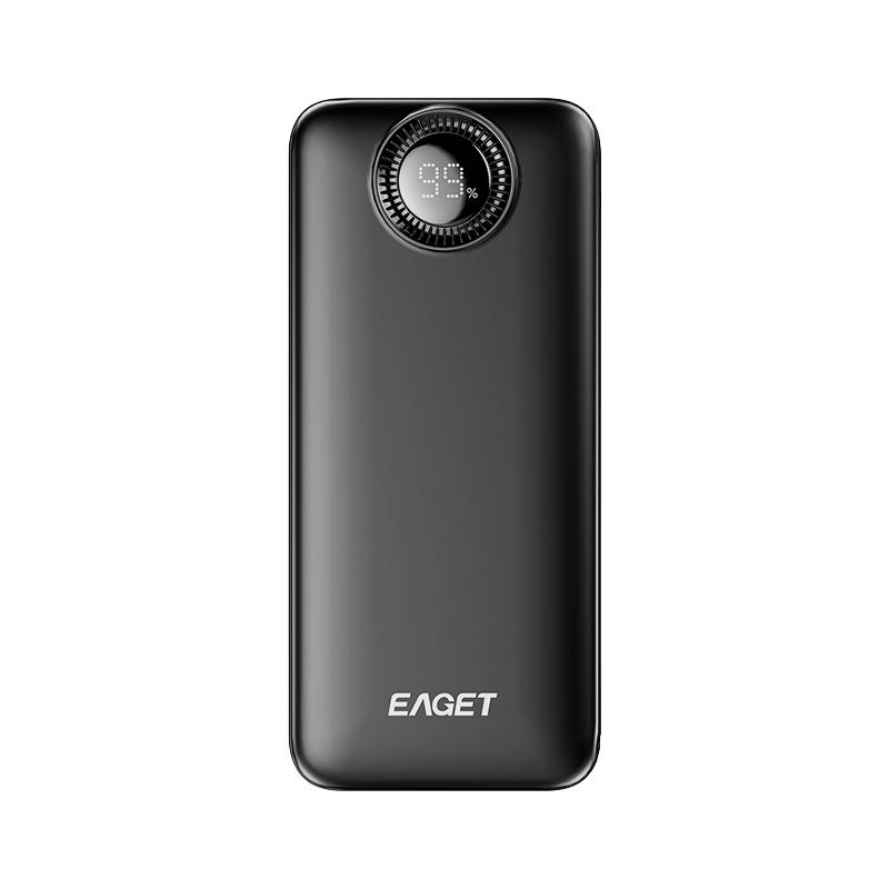 EAGET 20000mAh Powerbank PD 22.5W Superrask Lading Powerbank med LED Batteridisplay for iPhone 14-17 Android/Samsung/Nettbrett