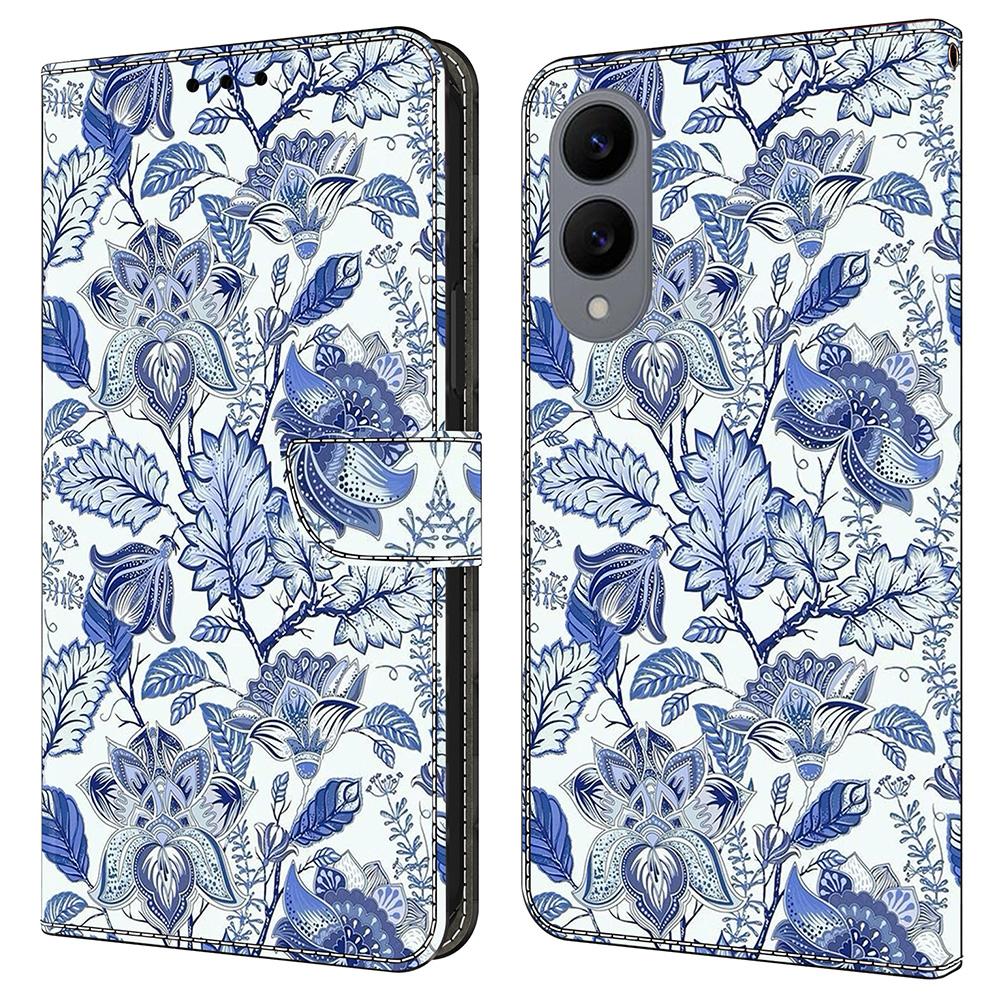 For Samsung Galaxy S25 Edge Leather Case Pattern Printing Wallet Stand Flip Phone Cover
