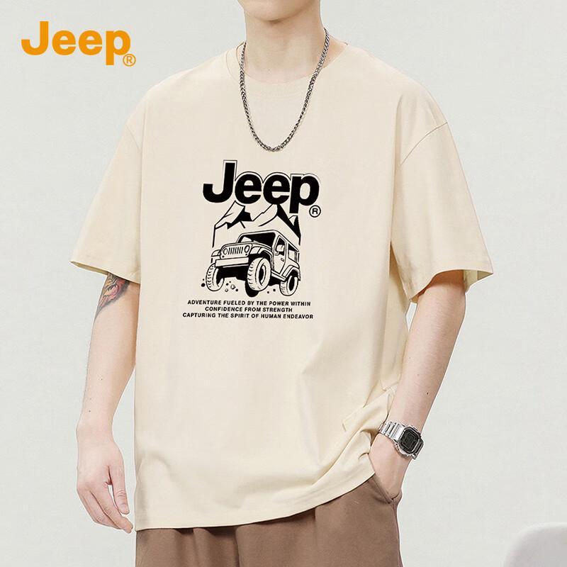 

JEEP Men s 260G Heavyweight Cotton Short Sleeve T-Shirt 4XL