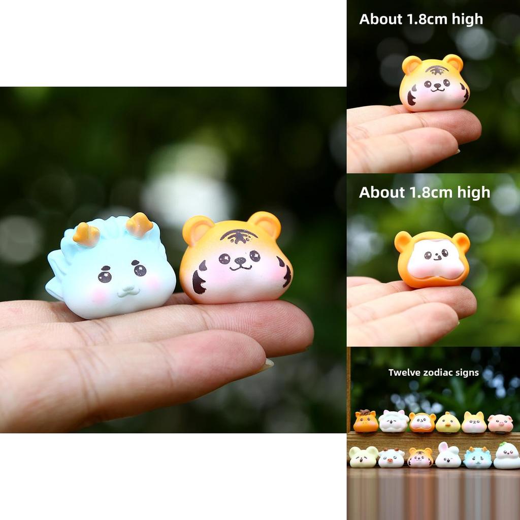 Zodiac Chinese Resin Animal Collectible Figures Desktop Decor Display Gift