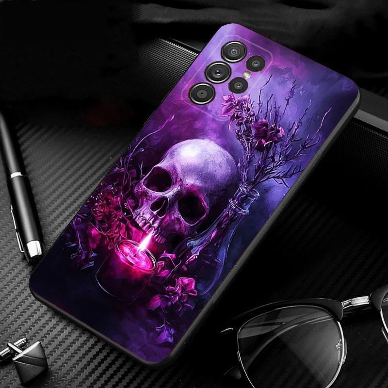 Phone Case For Samsung Galaxy S25 S24 S23 S22 S21 Ultra S24 S23 S22 S21 S25 Plus S24 S25 FE Skull