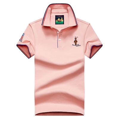 Summer Men 'S Lapel Short Sleeve T -Shirt Polo Shirt Pure Color T -Shirt