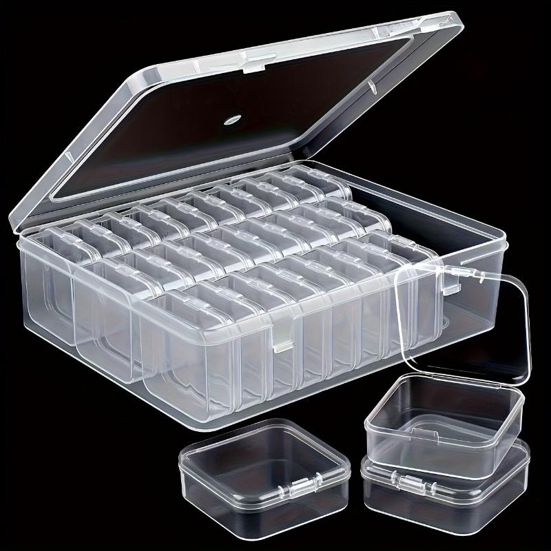 9/14/24PCS Durable Plastic Storage Box Compartments and Small Containers Transparent Organizer for Beads Jewelry Small Item