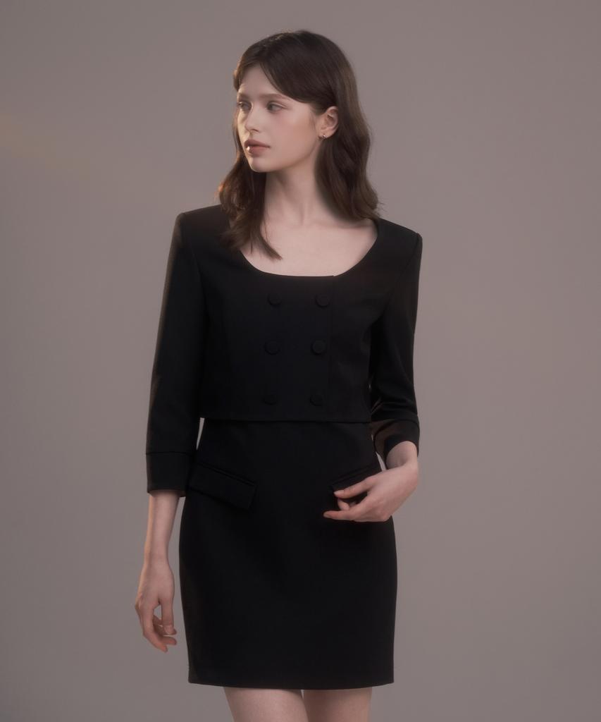 Mausolleum Celina Button Dress - Black
