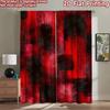 Impression plate 2D 2 pièces Rideaux Drapes Rouge et Noir Polyester Imprimé Numériquement Rideaux Décorations de Fête Utilisation pour Chambre de Fête