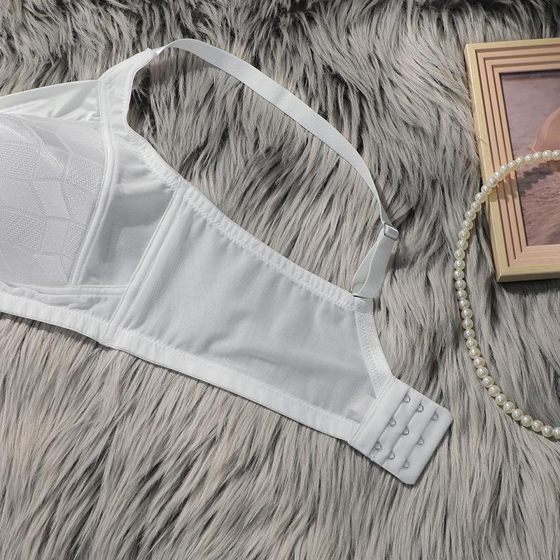 Plus Size Women's Lace Underwear, Sexy and Beautiful Back, No Steel Ring, Thin Bra with Side Breasts