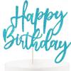 Birthday Cake Toppers Set - Glitter Alphabet Letters Decorative Picks Party Dessert Decoration