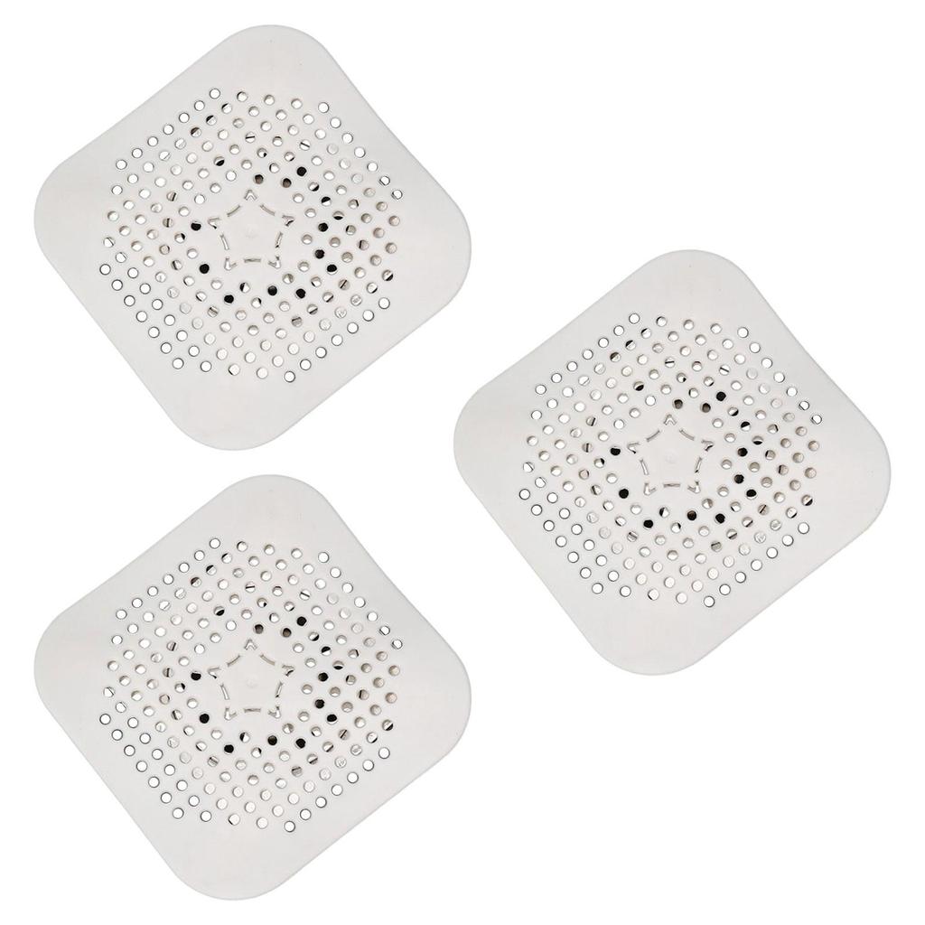 3Pcs Silicone Drain Cover Insulation Pads 14x14cm Folding Drain Protection Anti