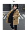 Jungen Wollmantel Wintermode Kapuzenjacke Solide Einreihig Plus Baumwolle Warme Oberbekleidung Kinder Hochwertiger Parka