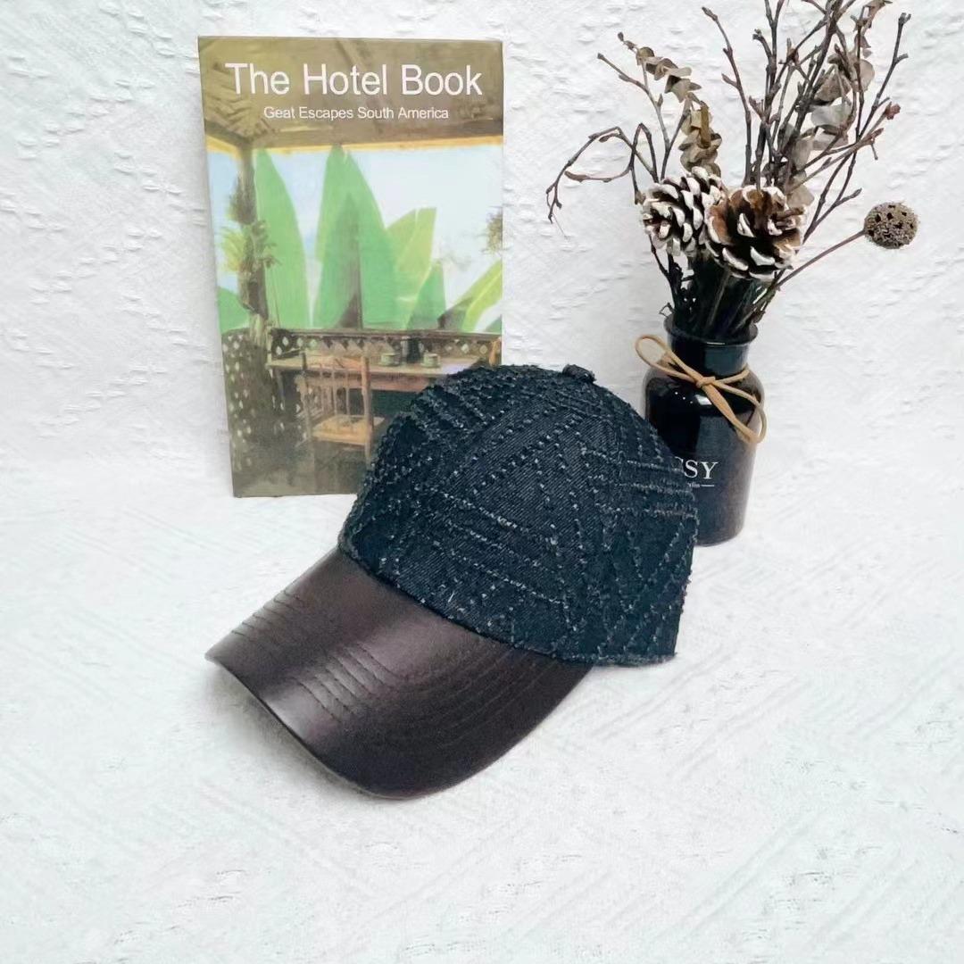 

Осенне-зимняя джинсовая бейсболка с вязанным крючком, модная универсальная мужская и женская кепка с мягким верхом, бренд Street Tide M（56-58cm）