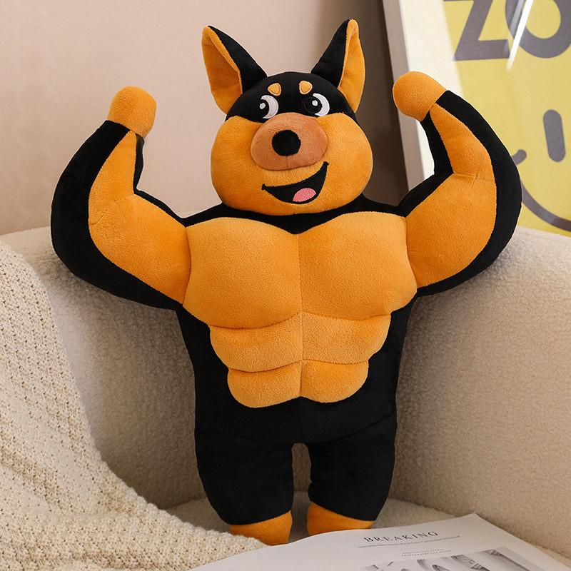 Muscle Bunny Plush Toy With Pp Cotton Filling For Home Decor And Gift Ideas