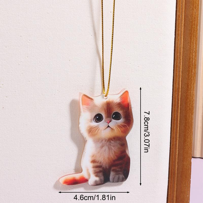 

Милый 2D Акриловый Рождественский Орнамент в виде Кота Подвеска для Подвешивания на Зеркало Заднего Вида Автомобиля Декор Салона Автомобиля Рождественские Украшения Декор Подарок