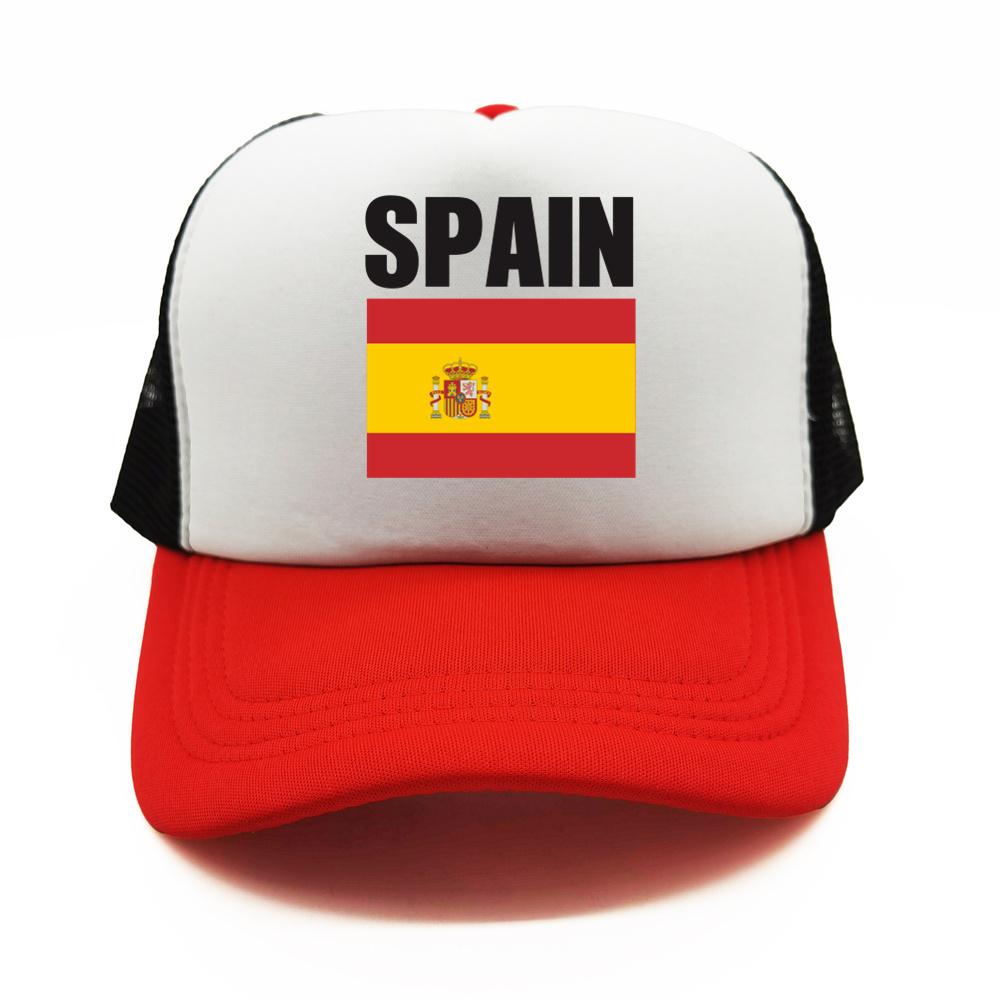 Flag Of Spain Baseball Cap For Women Unisex Country Proud Mesh Net Trucker Hats Summer Breathable Snapback Dad Gift Caps