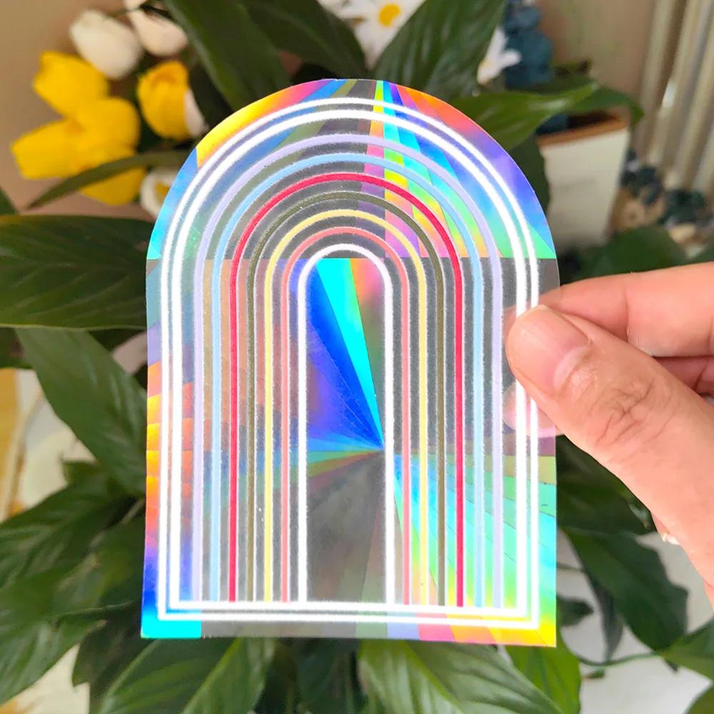 SC001-015 Multiple patterns to choose Rainbow Sun Catcher Window Stickers Prism Holographic Stickers for Windows