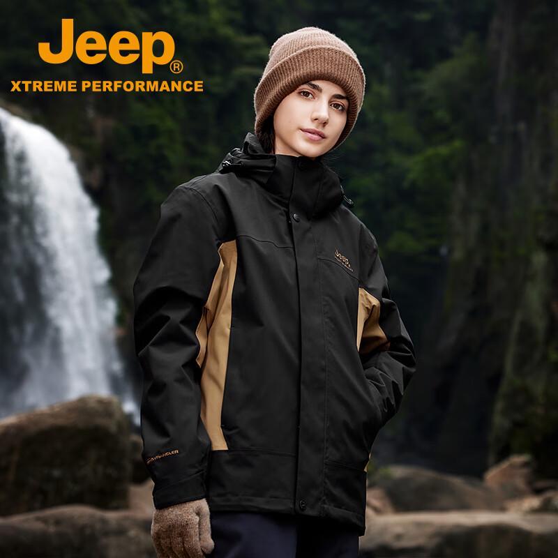 JEEP Autumn Winter Outdoor 3-in-1 Fleece Lined Jacket J432074006