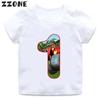 Blaze And The Monster Machines Cartoon Boys Clothes 1 2 3 4 5 6 7 8 9 Years Birthday Number Bow Kids T Shirt Baby Girls TShirts
