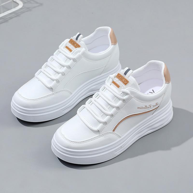 Trend Hot Sale Skateboard Shoes for Woman 2024 New Lace-up White Platform Sneakers Women Vulcanized Shoe Fashion Tennis Trainers