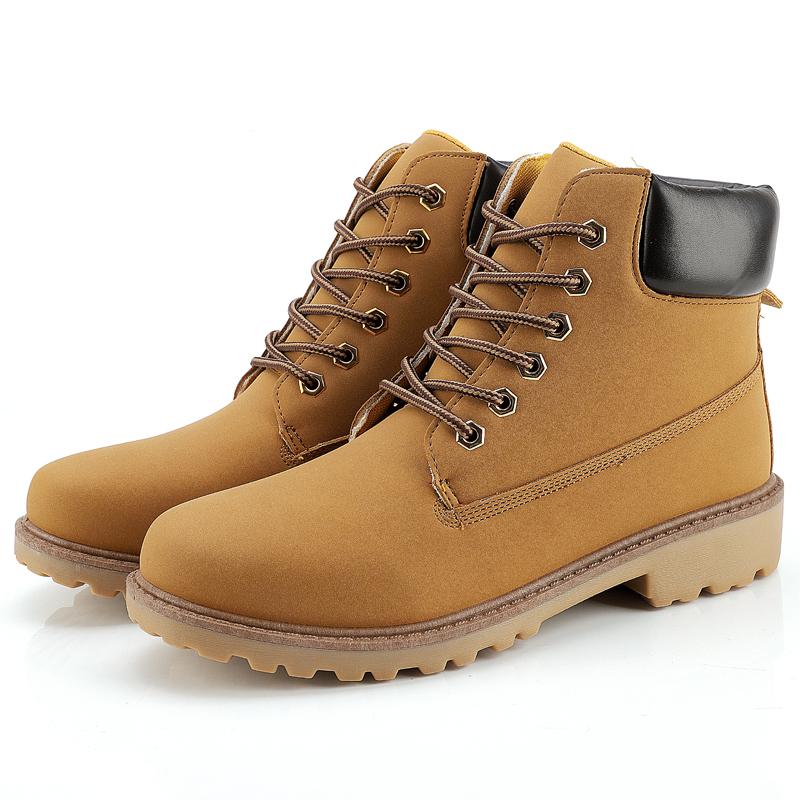 Men's Winter Boots, Casual Leather Short Boots, Snow Boots, Flat Boots, Fashionable and Comfortable British Style