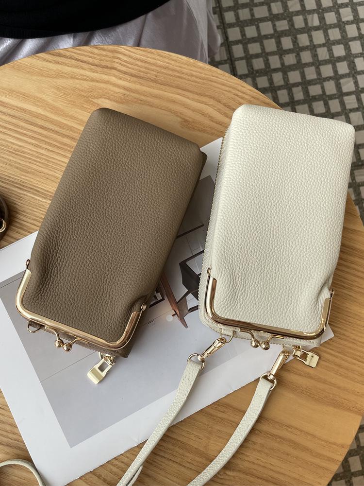 2025 Versatile Stylish Cowhide Crossbody Phone Bag – Fashionable Work Essential