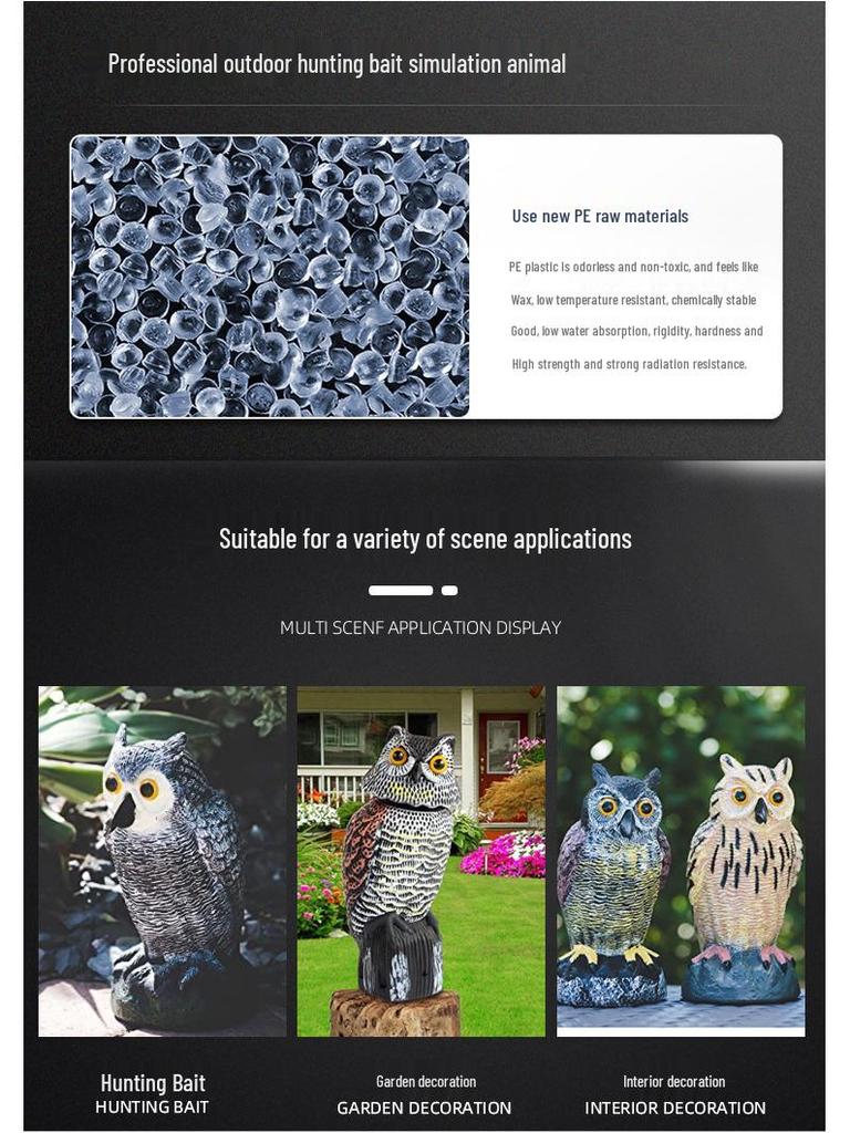 Creative Owl Garden Ornament: Animal Model for Yard Landscaping - Free Shipping