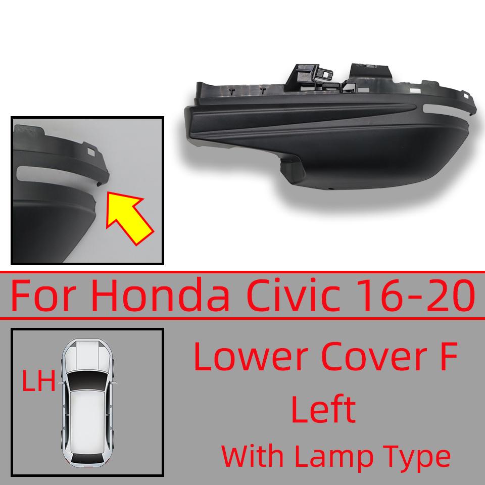 Left And Right External Rearview Mirror Lower Cover Cap Wing Side Mirror Lower Shell For Honda Civic 2016 2017 2018 2019 2020